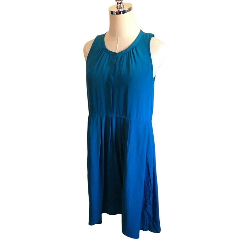 Madewell Dress Women's Size Medium Blue Sleeveless Button Closure